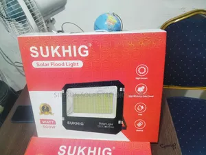 Sukhig 500w Solar Floodlight. Quality Remote Control With 15,000 Lume