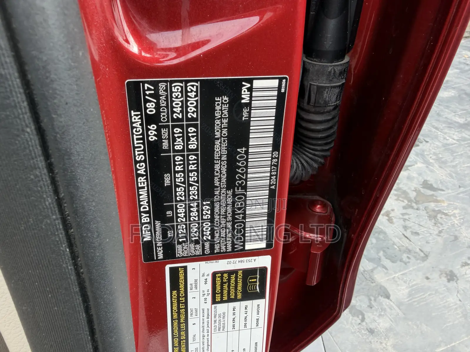Mercedes-Benz GLC-Class 2018 Red