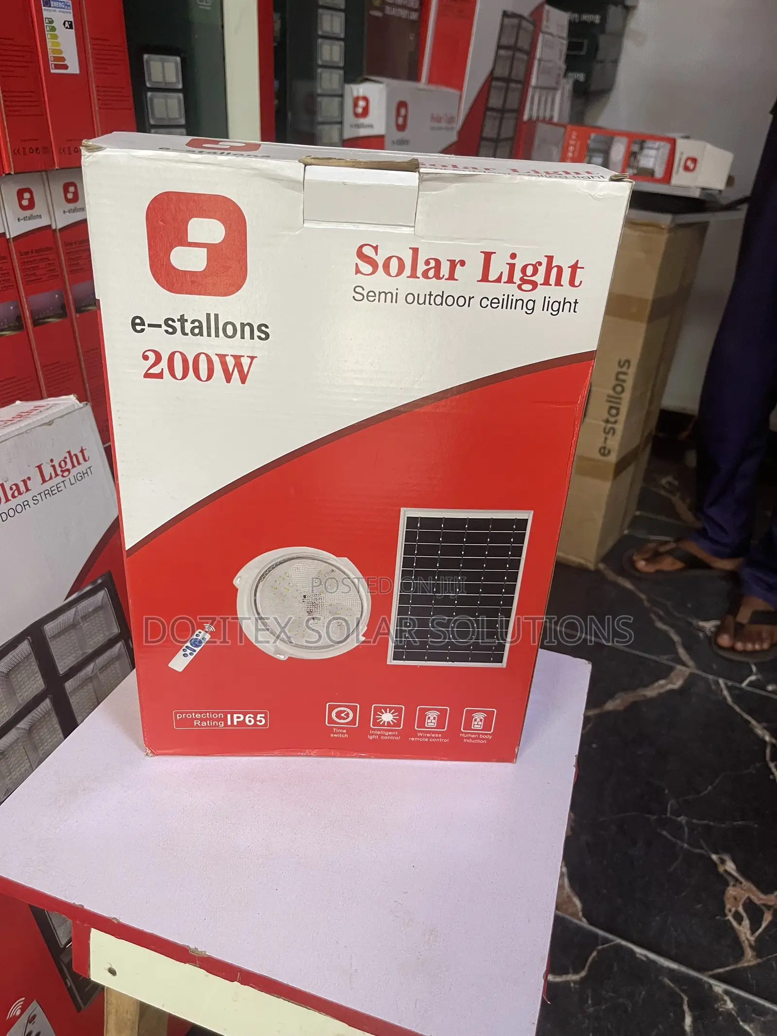 200w Solar Semi Outdoor Ceiling Light