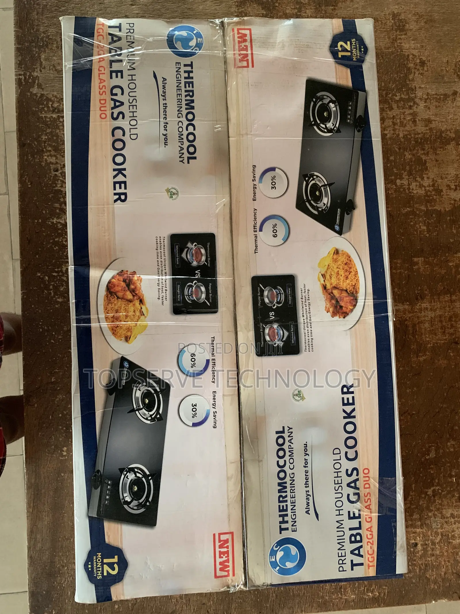 Thermocool Table Top Glass Gas Cooker
