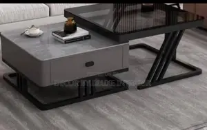 Luxury Glass Folding 2 in 1 Center Table