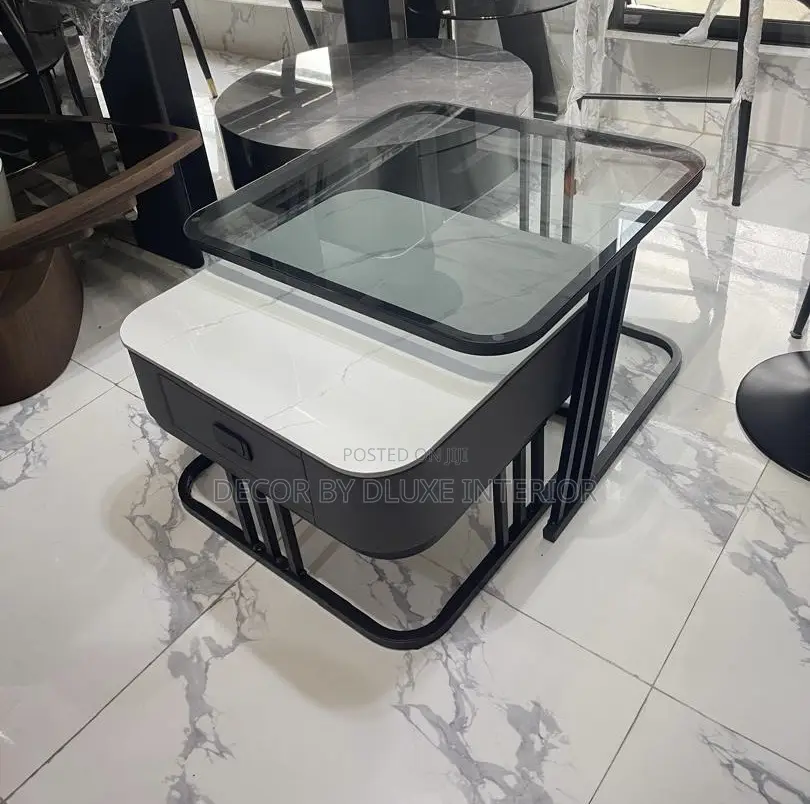 Luxury Glass Folding 2 in 1 Center Table
