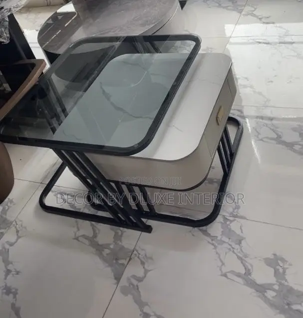 Luxury Glass Folding 2 in 1 Center Table