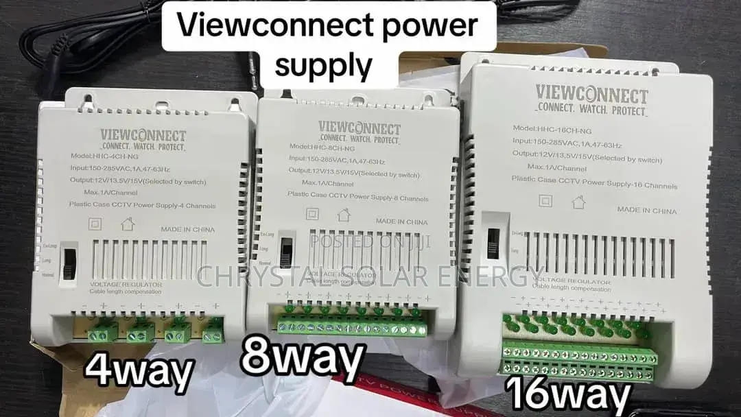CCTV Power Supply Boxes With Power Cable Designed for Security Cameras