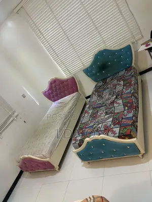 2 Complete Sets(2 Frames + 2 Mattresses + Bedsheets)