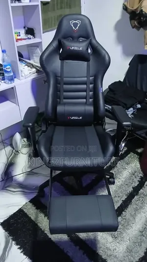 Leather Furgle Gaming Chair Black