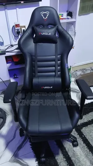 Leather Furgle Gaming Chair Black