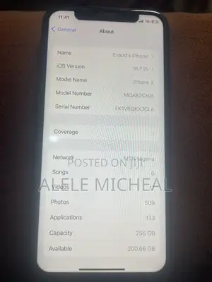 Apple iPhone X 256 GB Black