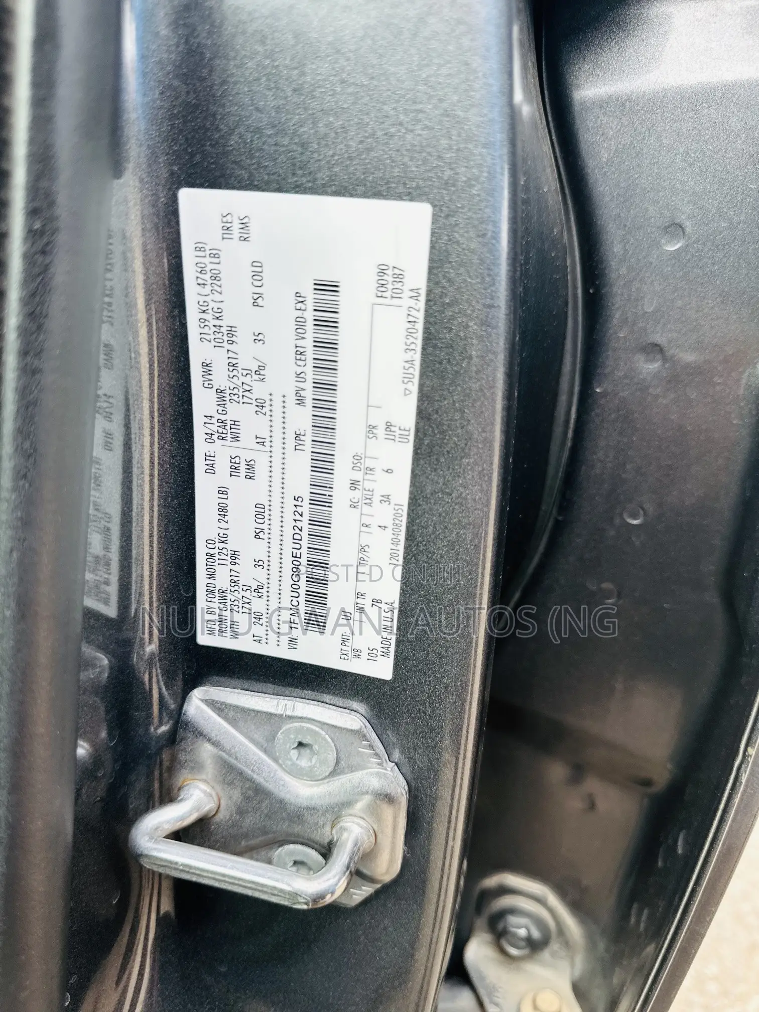 Ford Escape 2014 Gray