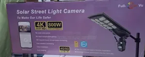 800w Solar Street Light Camera 4g Remote Monitoring via Ubox App