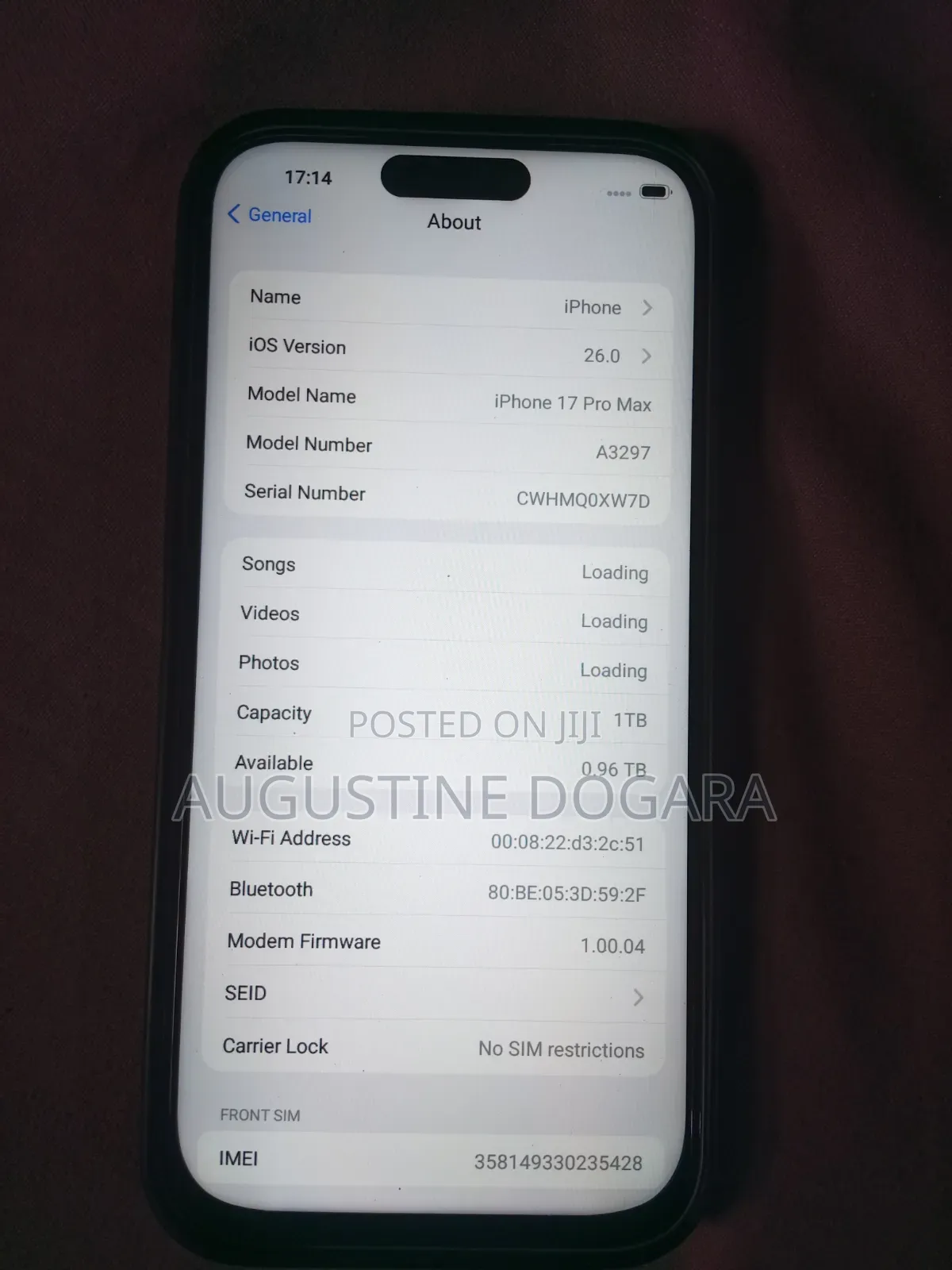 Apple iPhone 17 Pro Max 1 TB Gray