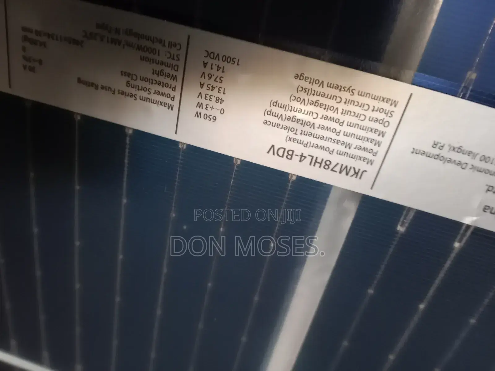 650w Solar Panel Biafcal 144cell