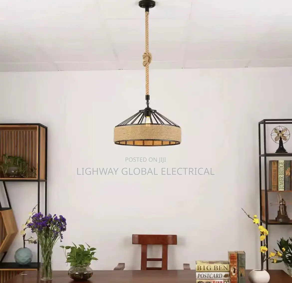 Vintage Open Basket Dropping Pendant Light