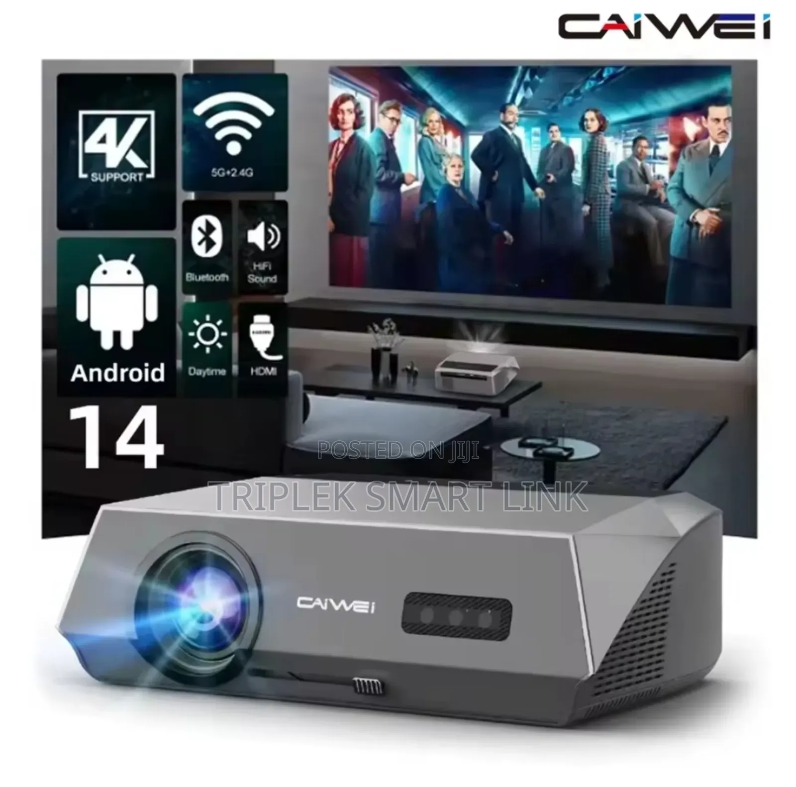 Caiwei A10q Wifi Projector Autofocus Outdoor Projectors for Office