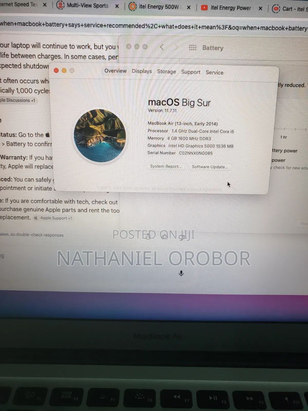 Laptop Apple MacBook 2016 4GB Intel Core i5 SSD 128GB