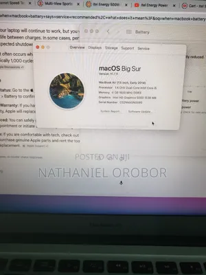 Laptop Apple MacBook 2016 4GB Intel Core i5 SSD 128GB
