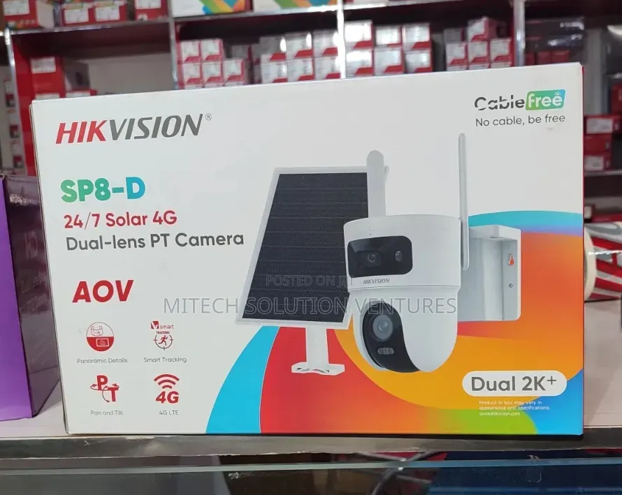 Hikvision 8mp Solar-Powered 4g Dual-Lens Camera