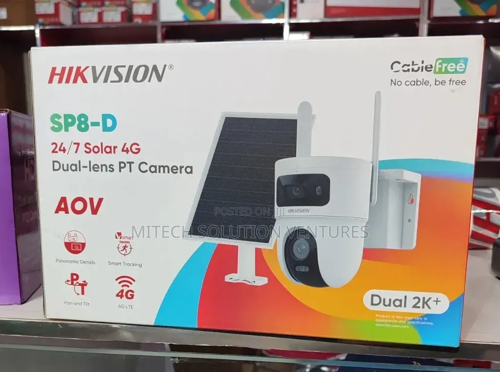 Hikvision 8mp Solar-Powered 4g Dual-Lens Camera