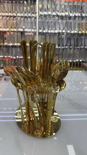 24 Pieces Golden Table Ware Set