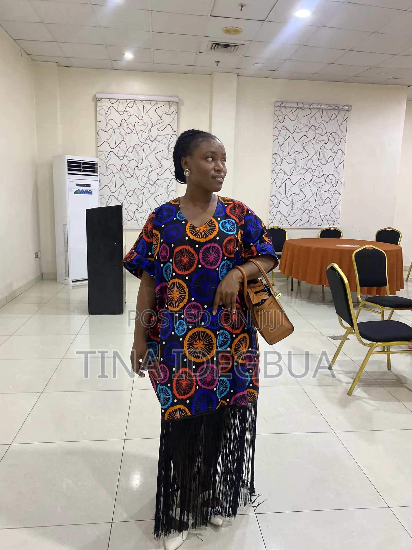 Rich Ankara Bubu Gown With Fringes