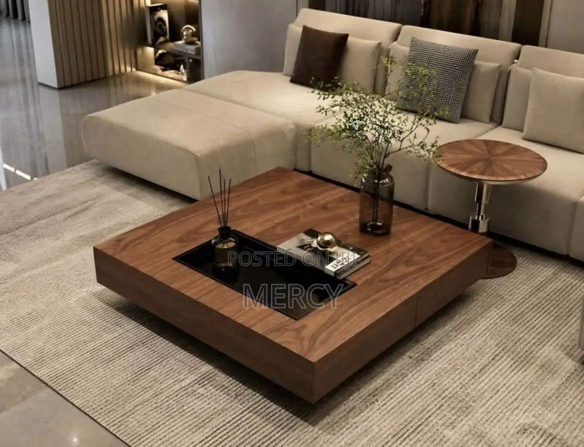 Modern Wooden Table and Side Table