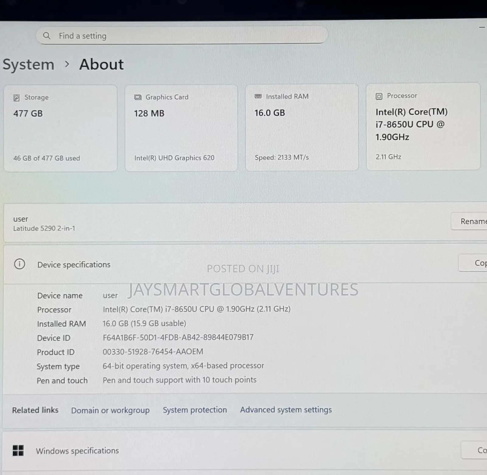 Laptop Dell Latitude 5290 16GB Intel Core i7 SSD 512GB