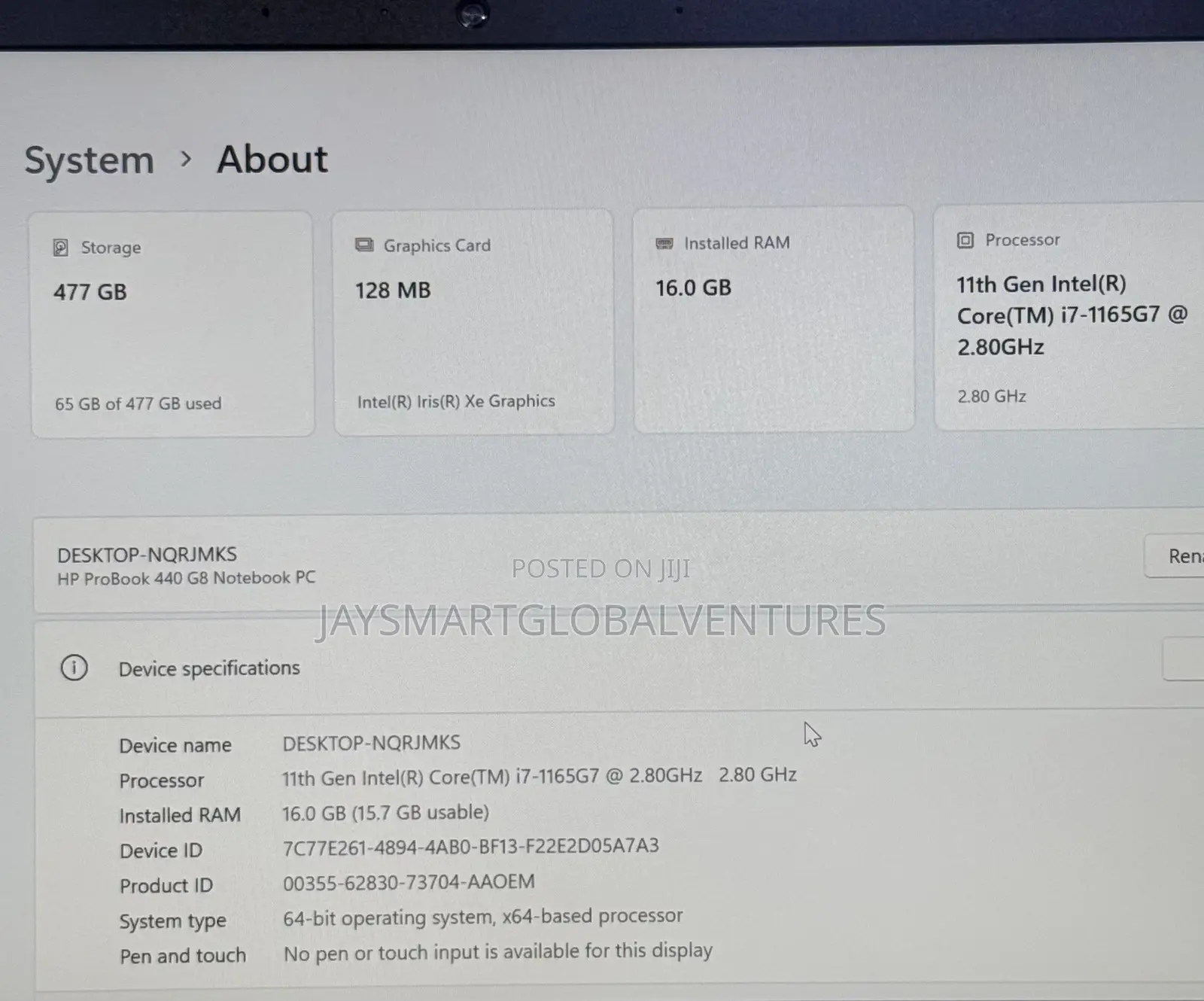 Laptop HP ProBook 440 G8 16GB Intel Core i7 SSD 512GB
