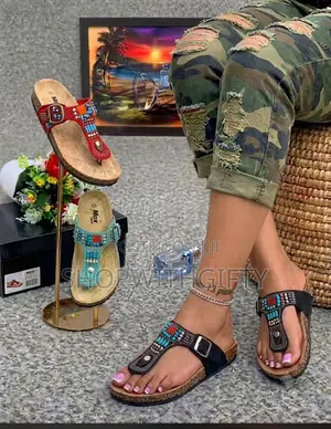 Bekons Premium Beaded Slide Sandals