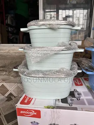3pcs Brocook Granite Cookware Pot Set