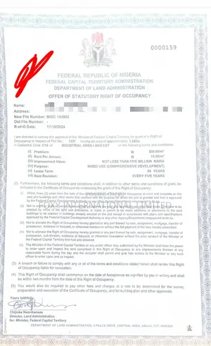 3.2 Hectares Land At Idu Cadastral Zone