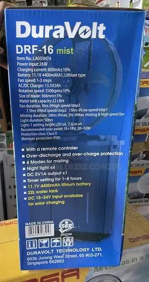 Duravolt Mist Fan