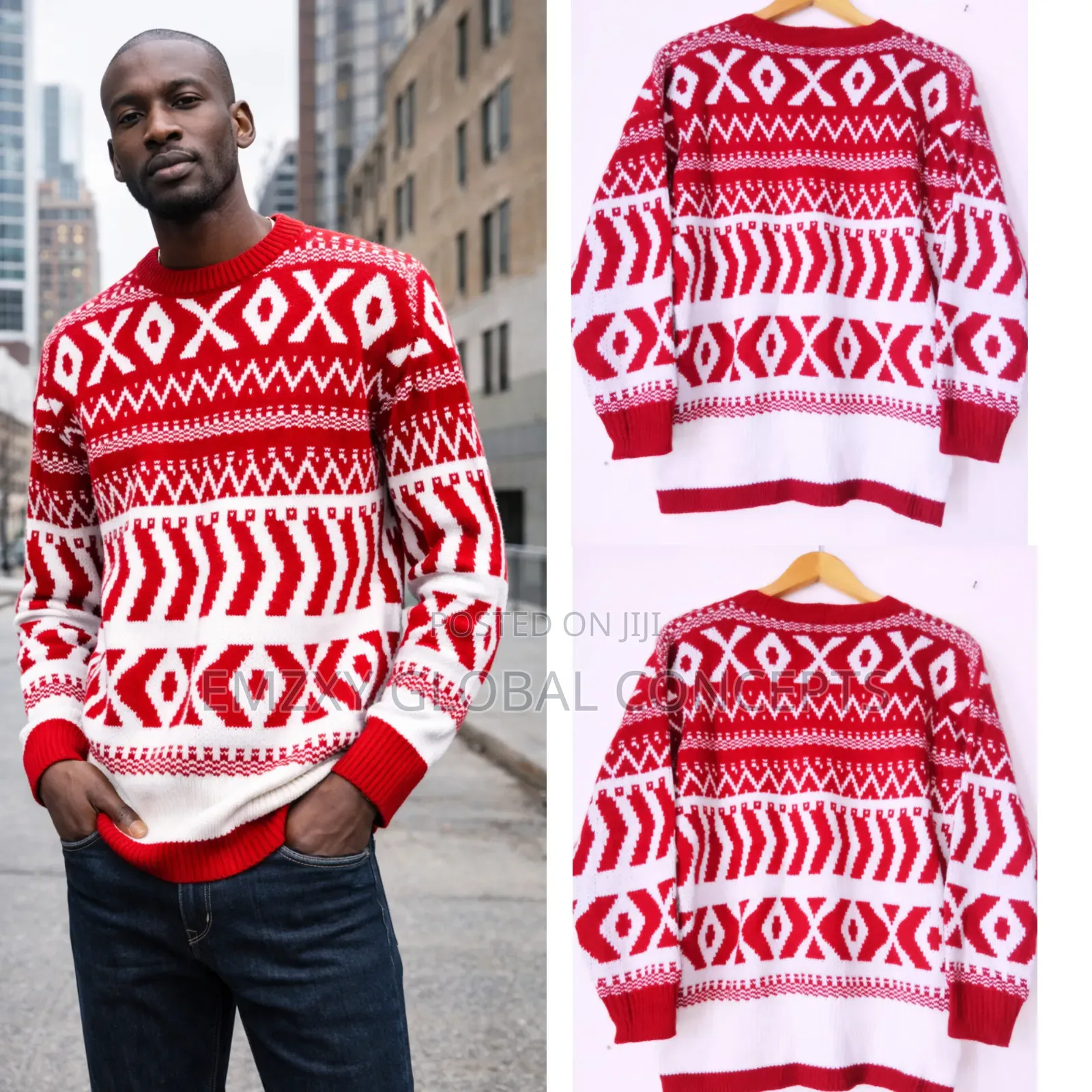 Red and White Sweater