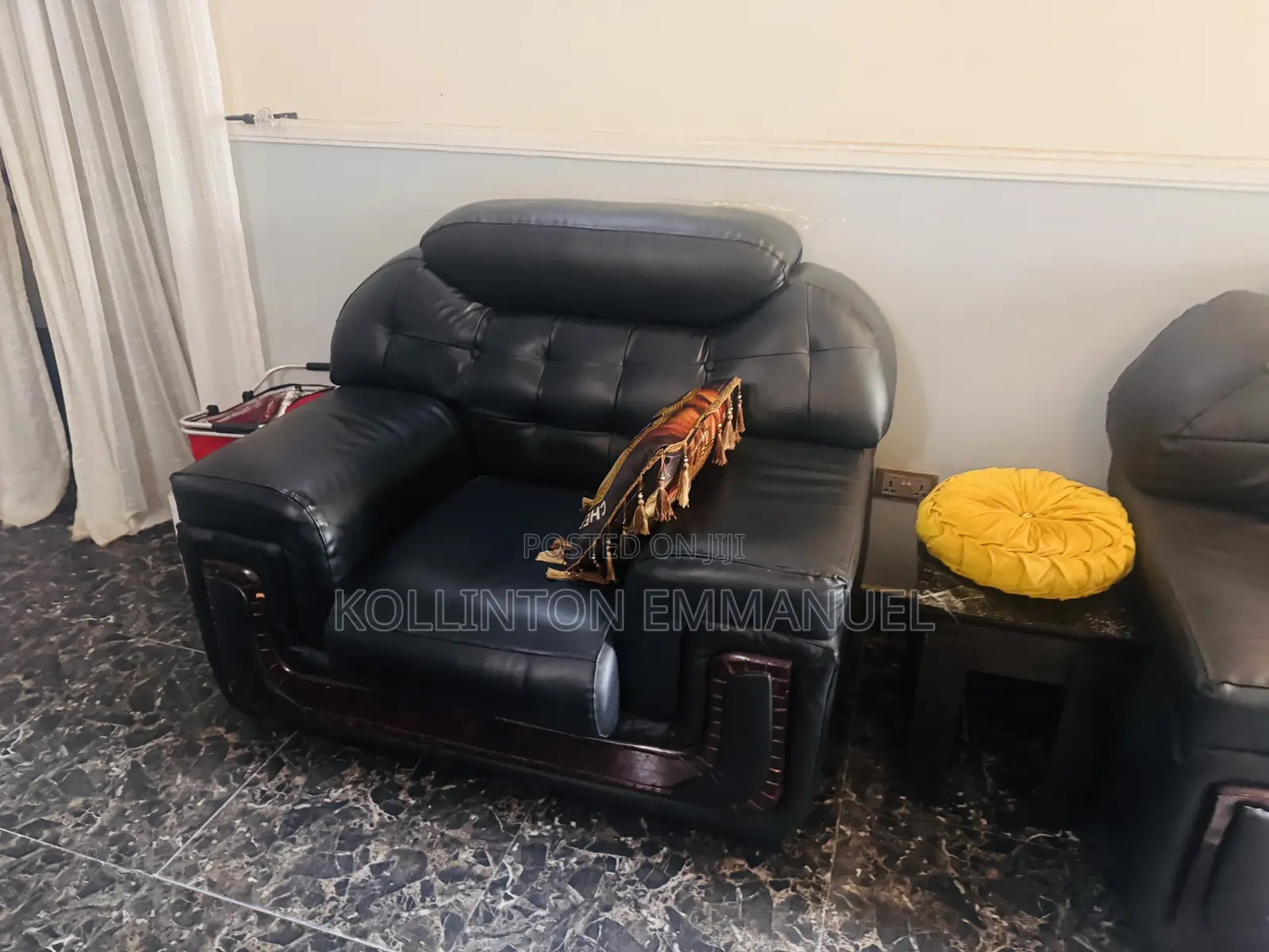 Sitting Room Leather Couches, Complete Set
