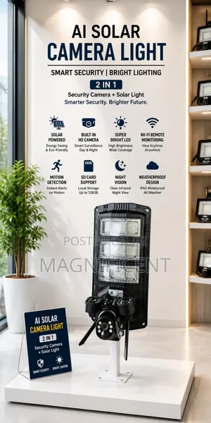 Ai Solar Camera Light 2-in-1 –Smart Security Solar Lighting Solution