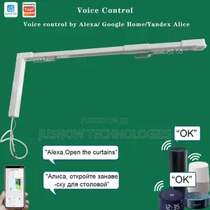 Tuya Smart Curtain Rail – Automatic Motorized Curtain System