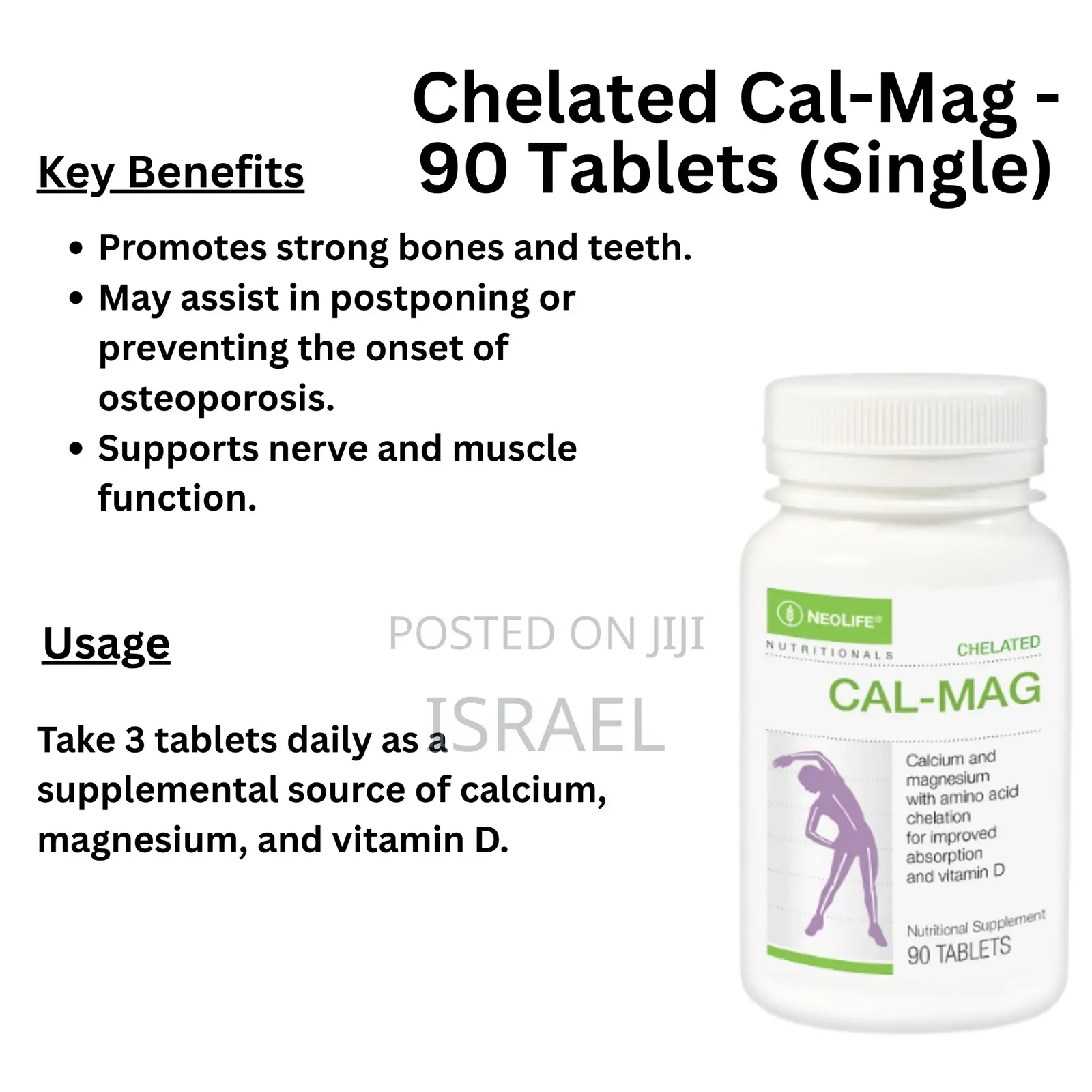Chelated Cal-Mag - 90 Tablets (Single)