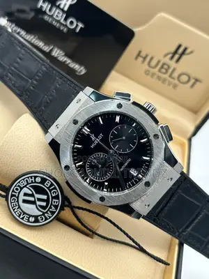 Premium Hublot Leather Strap Watch | Luxury Timepiece