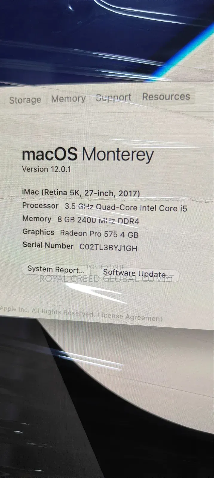 Desktop Computer Apple iMac 32GB Intel Core i5 SSD 1T