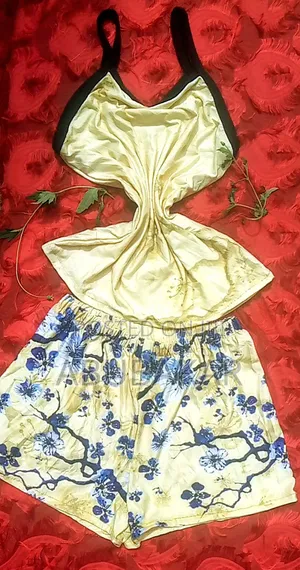 Ladies Cotton Nightwear Set Cherry Blossom Pyjamas