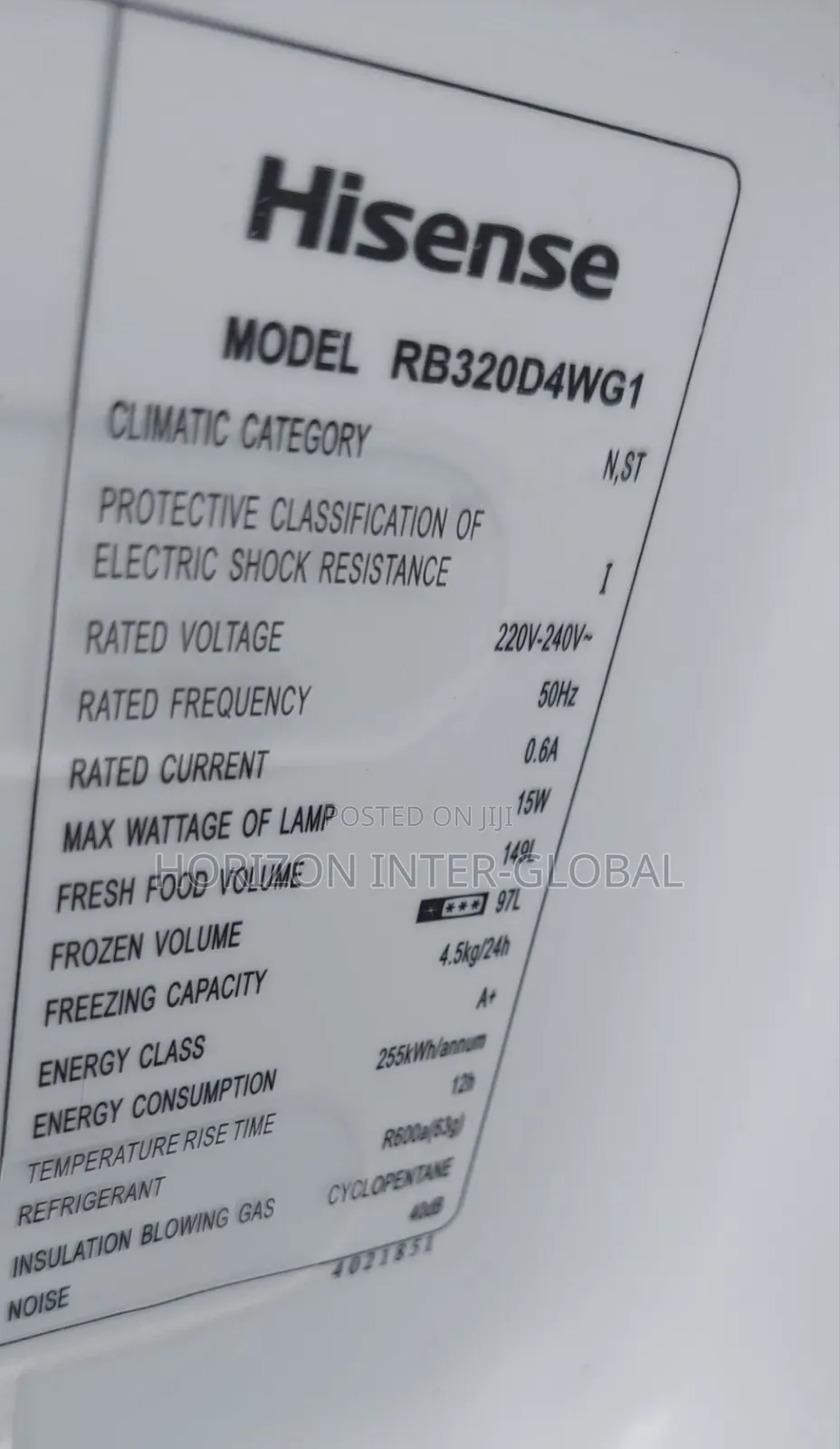 Hisense Double Door Refrigerator