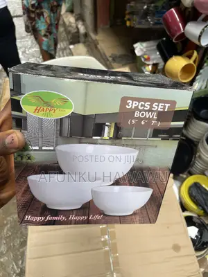 3pcs Set White Bowl