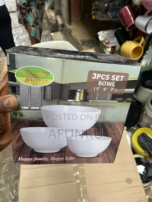 3pcs Set White Bowl