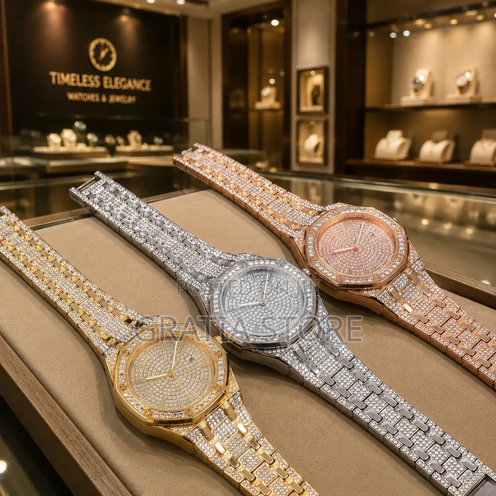 Ice Out Wrist Watch With Bracelet