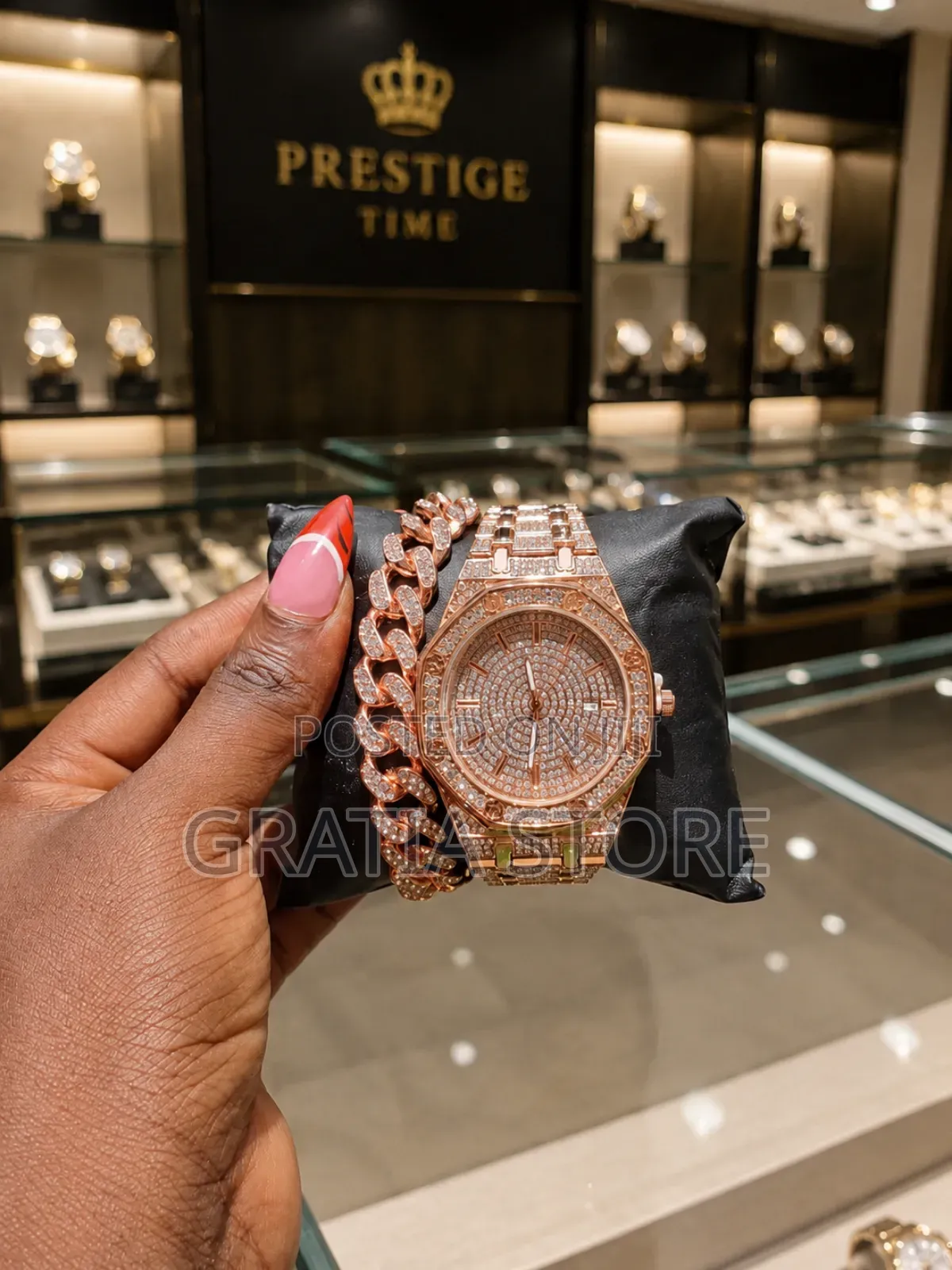 Ice Out Wrist Watch With Bracelet