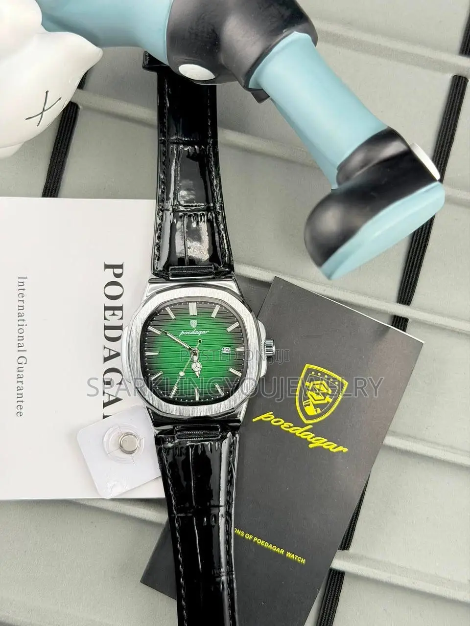Square Poedagar Leather Watch for Men