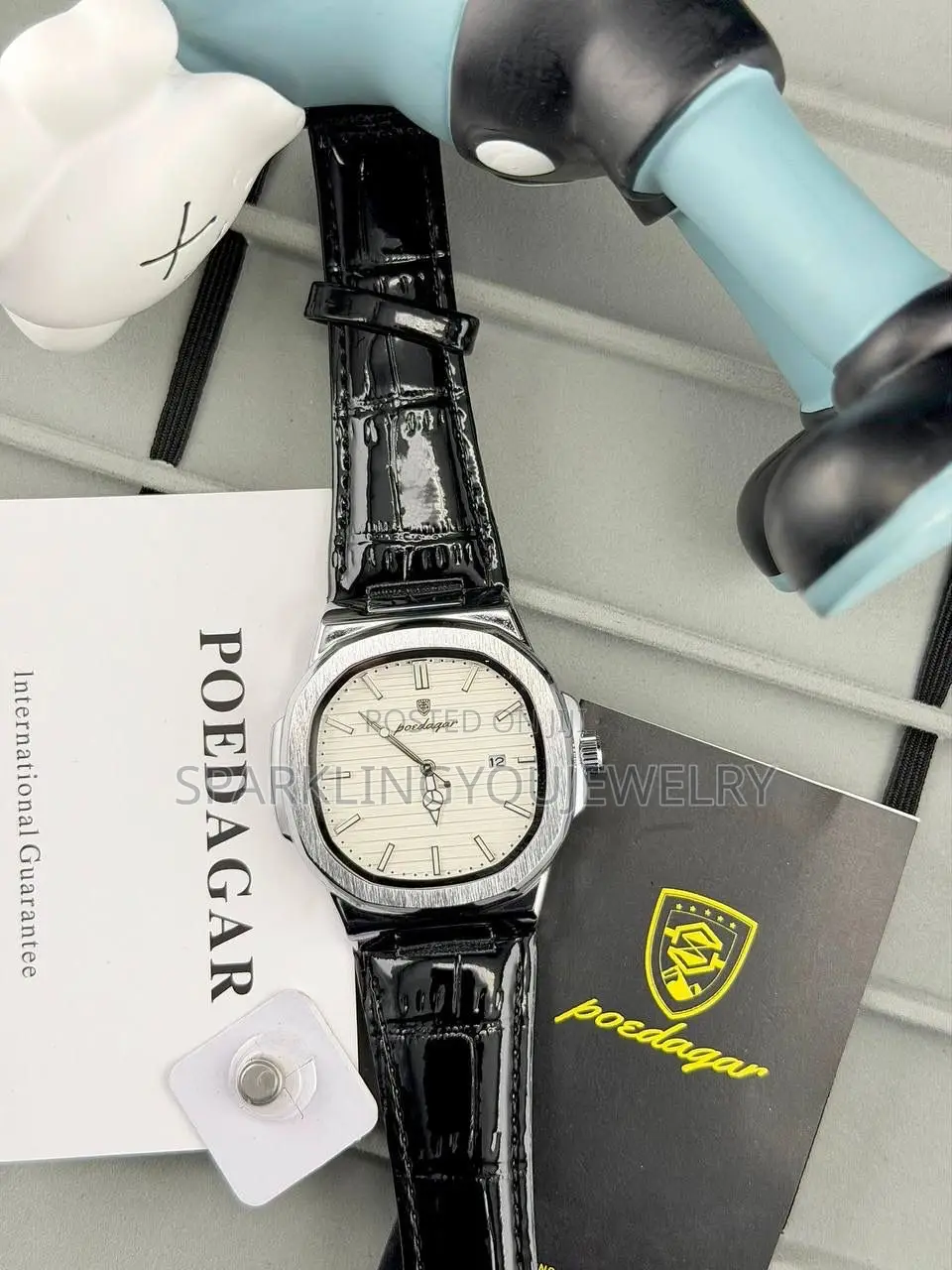 Square Poedagar Leather Watch for Men