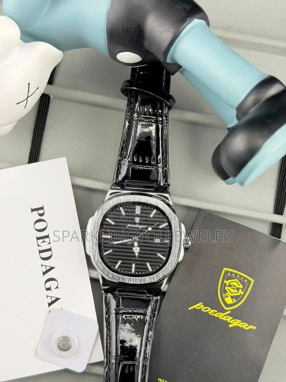 Square Poedagar Leather Watch for Men