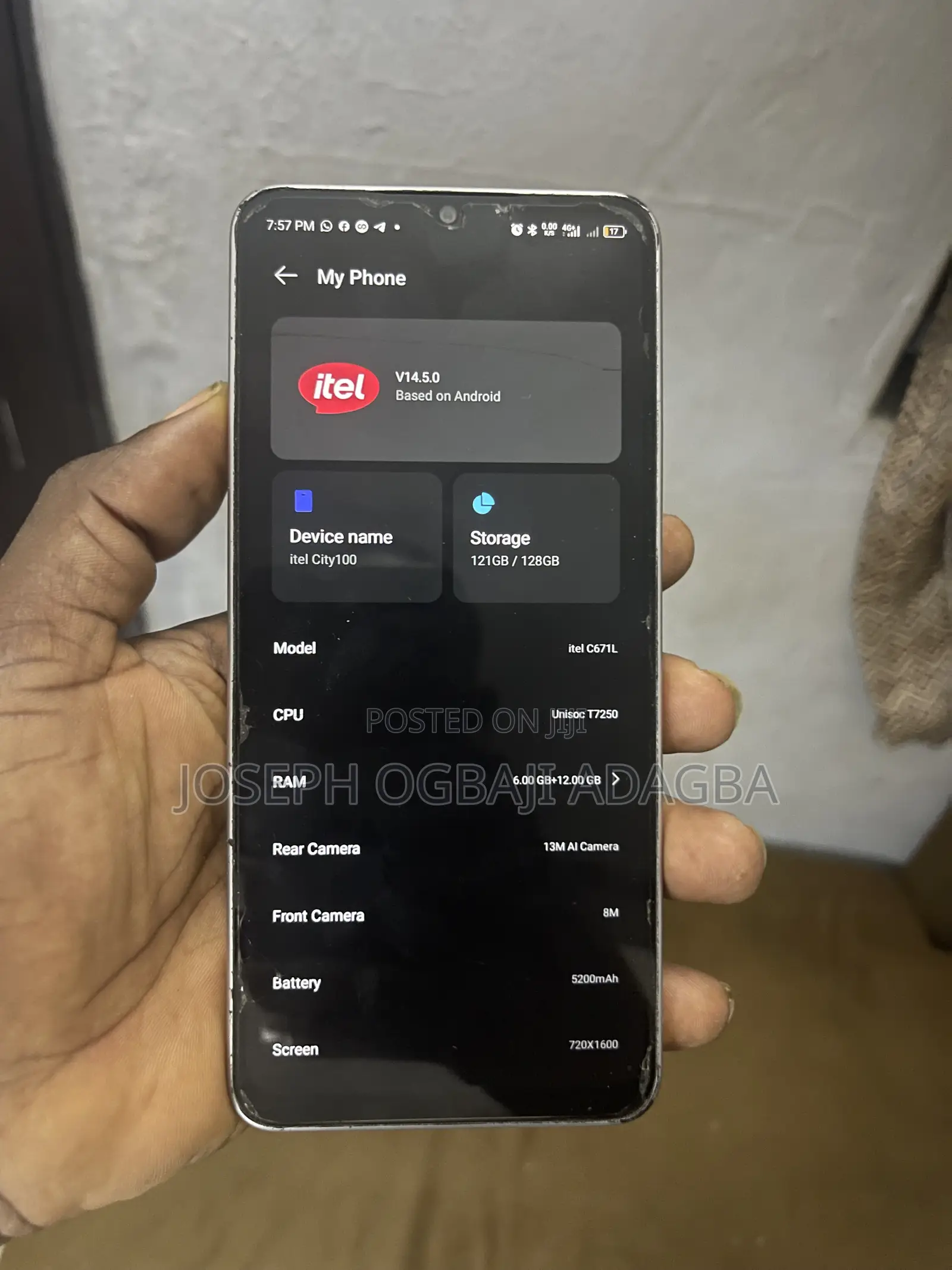 Itel City 100 128 GB Silver