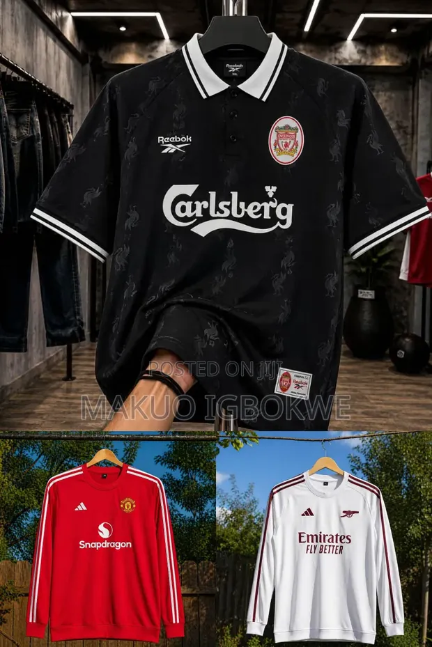 Liverpool Black Reebok 1896/1997 Retro Arsenal and Manu Long
