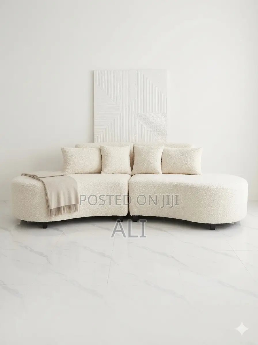 Boucle Curved Sofa Set
